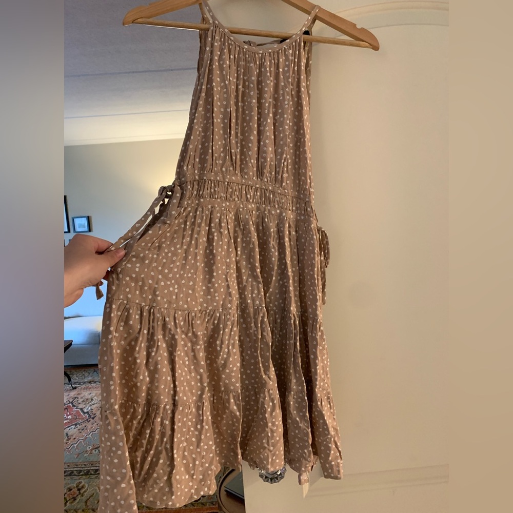 Tan Polka Dot Dress